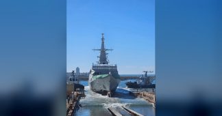Navantia bota en San Fernando la séptima corbeta para Arabia Saudí