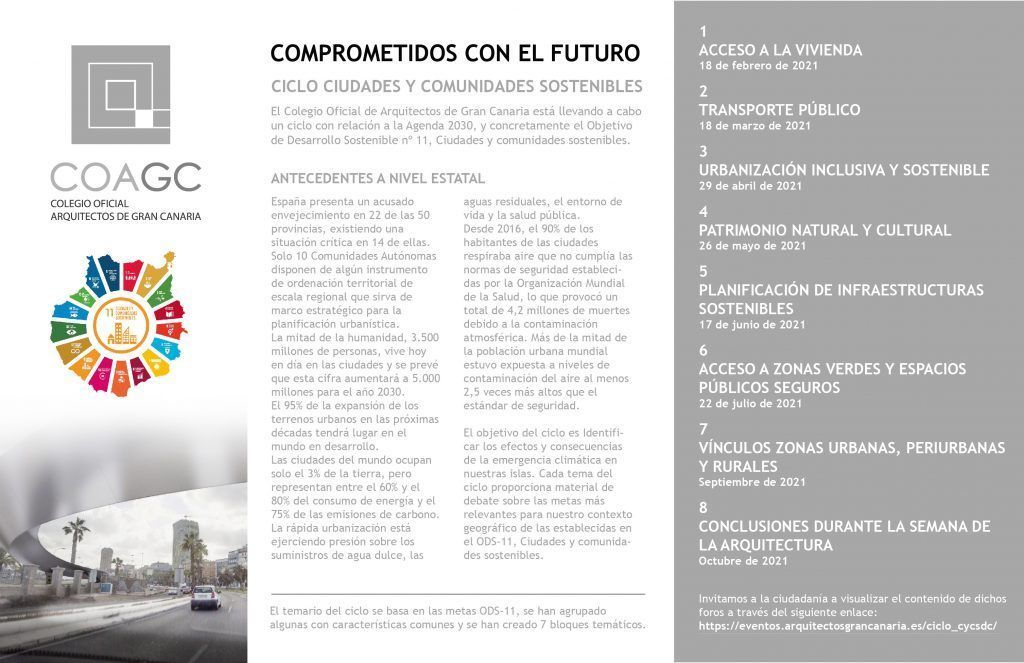Ciclo ciudades y comunidades sostenibles, Colegio Oficial de Arquitectos de Gran Canaria