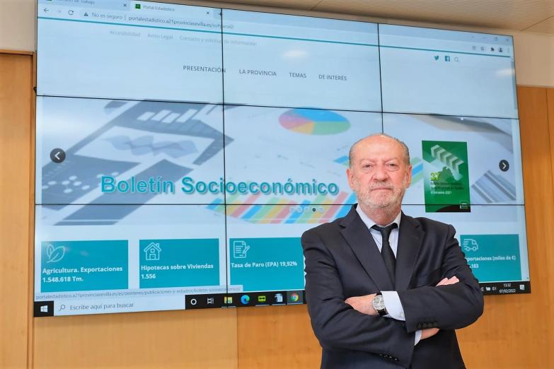 La Diputación de Sevilla actualiza el portal estadístico de la provincia para ofrecer un mejor servicio digital a ayuntamientos, ciudadanos y empresas