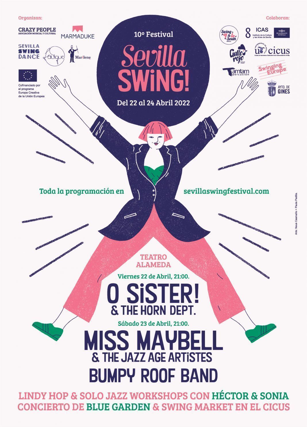 La neoyorquina Miss Maybell, los sevillanos O Sister! Y la Franco-catalana Bumby Roof Band encabezan el cartel del décimo  aniversario del Festival Sevilla Swing!