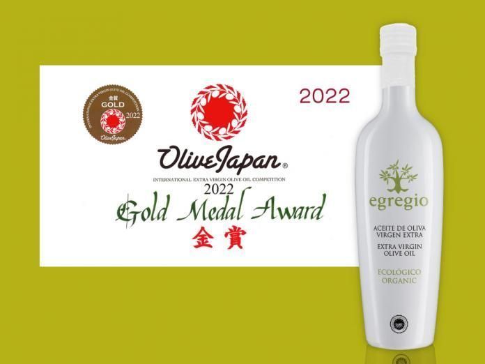 Olive Japan otorga una nueva Medalla de Oro al aceite de oliva virgen extra ecológico premium Egregio