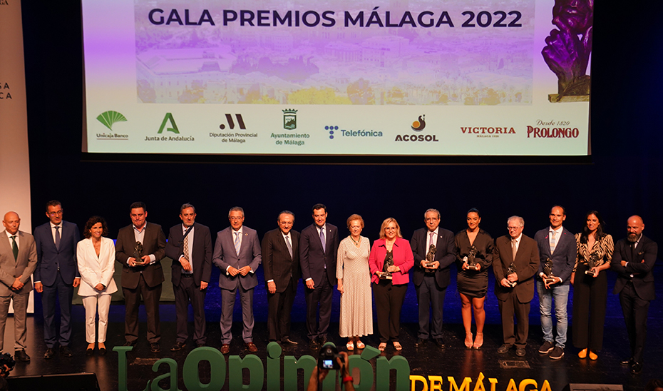 Moreno asiste a los Premios de La Opinión de Málaga que reconocen el talento y la riqueza artística, cultural y deportiva de esta provincia