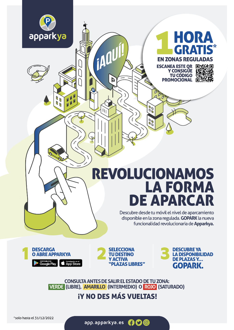 AUSSA lanza una función para ver en el móvil las plazas de aparcamiento disponibles
