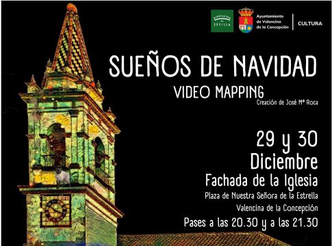 Valencina estrena un espectacular “Vídeo Mapping” para felicitar las fiestas a sus vecinos y atraer visitantes