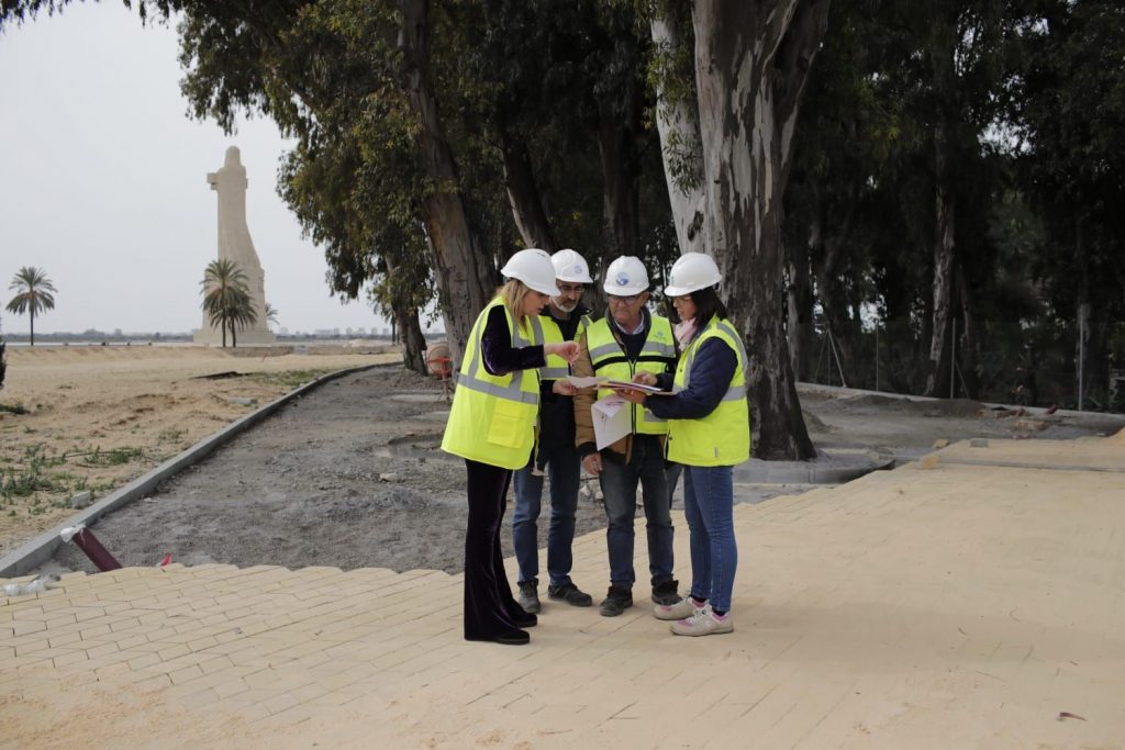 <strong>El Puerto de Huelva avanza en las obras de remodelación del entorno del Monumento a Colón</strong>