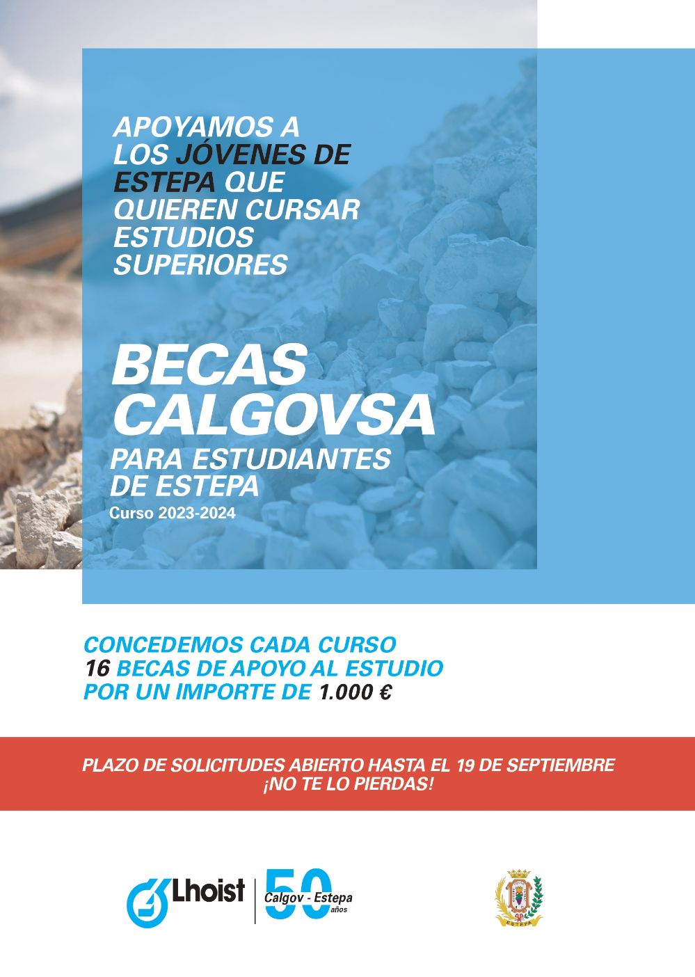 <strong>Abierto el plazo de las Becas Calgovsa para impulsar la formación superior de los jóvenes de Estepa el próximo curso 2023-24</strong>