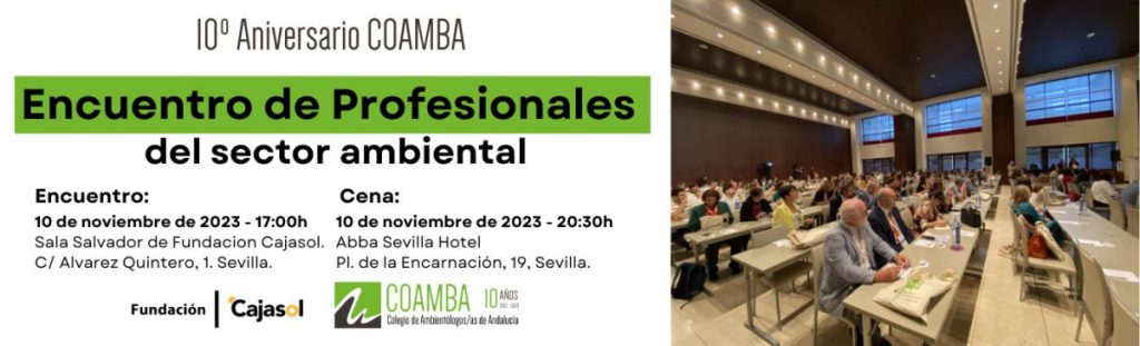 El Colegio Profesional de Ambientólogos/as de Andalucía (COAMBA) cumple 10 años.