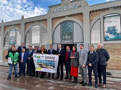 La ONCE celebra el potencial del Puerto de Huelva en su cupón