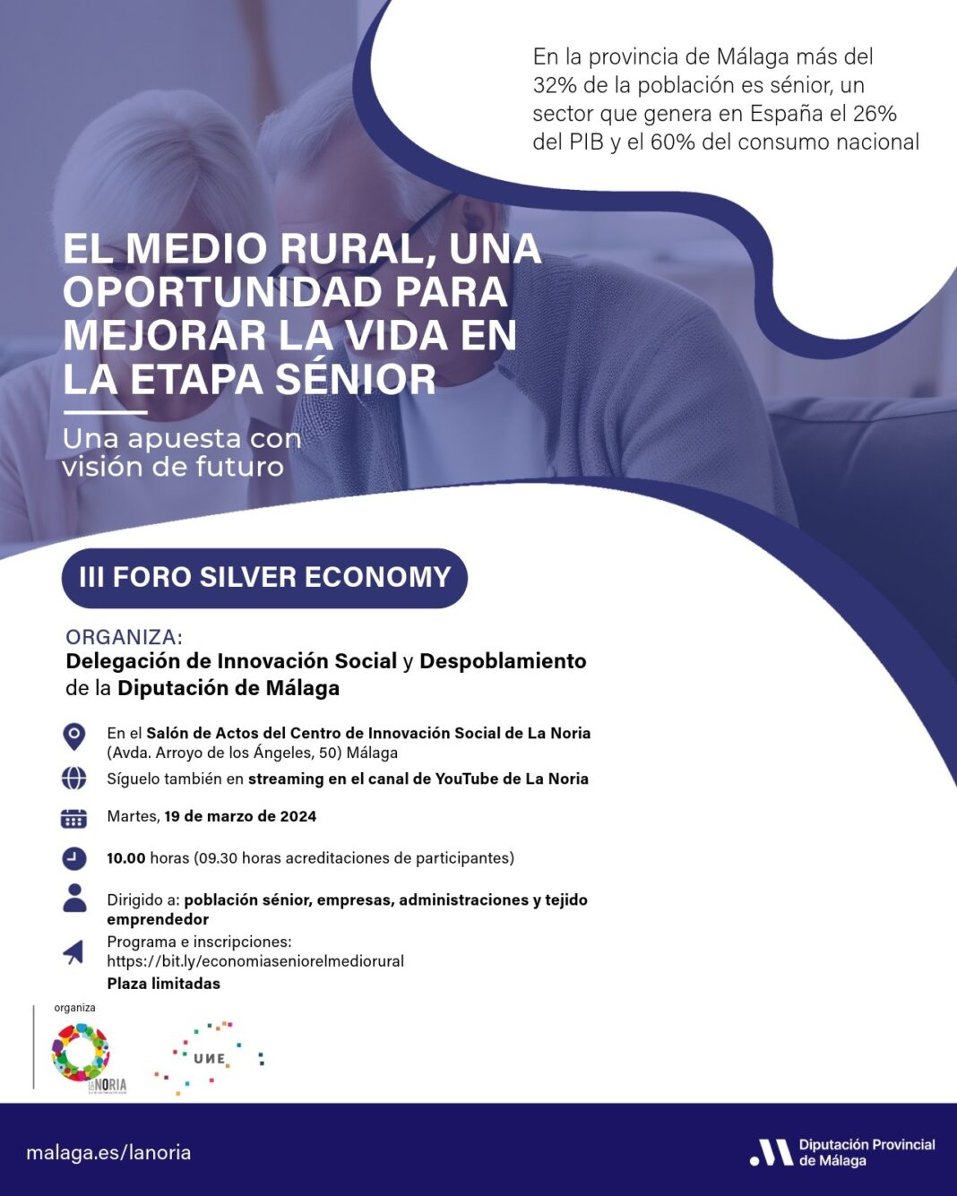 El III Foro Silver Economy de la Diputación detectará las oportunidades que brinda el sector sénior en los pueblos de Málaga