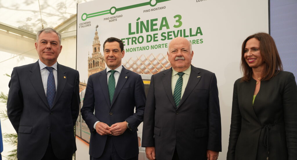 Moreno anuncia la licitación de los trabajos previos para la Línea 2 del Metro de Sevilla de Torreblanca a Triana