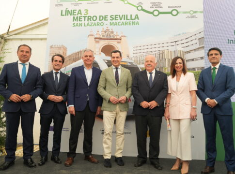 Moreno indica que el Metro de Sevilla avanza para hacer una ciudad más cómoda, habitable y sostenible