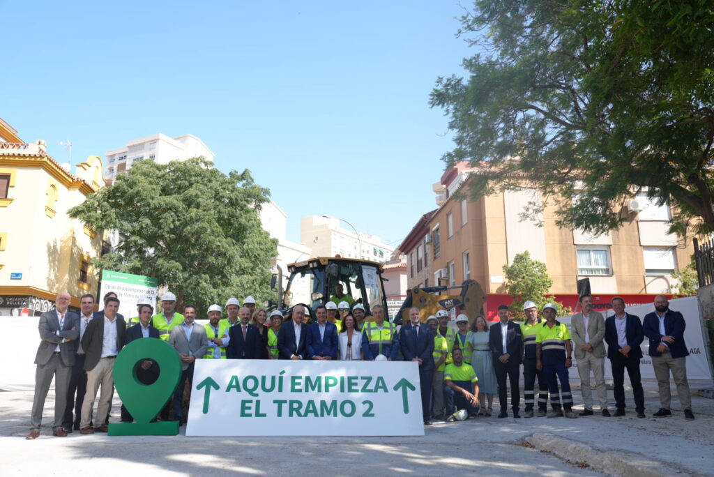 Moreno asiste al inicio de obra del segundo tramo de la prolongación del Metro de Málaga y pone en valor la palabra dada