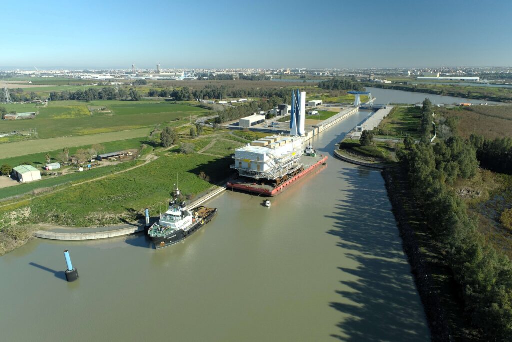 El Puerto de Sevilla licita el despliegue de sensores para el gemelo digital de la esclusa