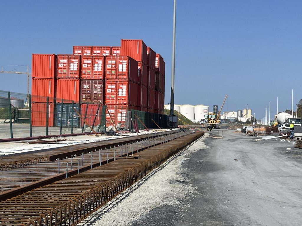 El Puerto de Huelva lleva a cabo las obras de ampliación de la terminal ferroviaria del Muelle Sur