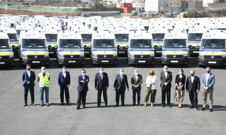 El Gobierno de Canarias presenta las nuevas ambulancias del Transporte Sanitario No Urgente de Gran Canaria